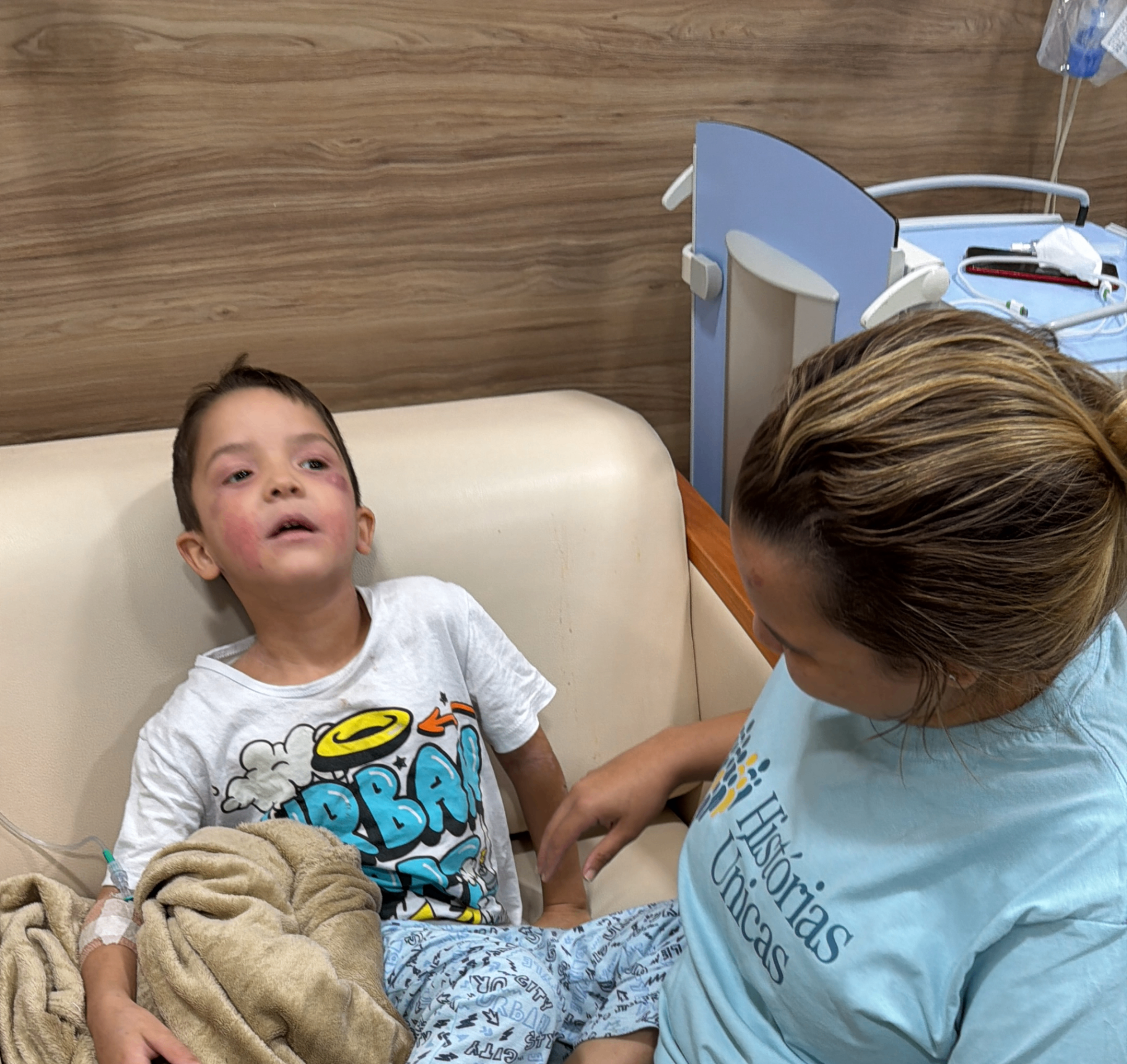 Mais uma internação ao lado da mãe Nathallya